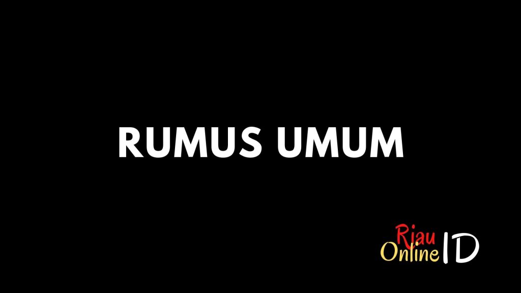 Rumus Umum untuk Menghitung Nilai Rata-Rata