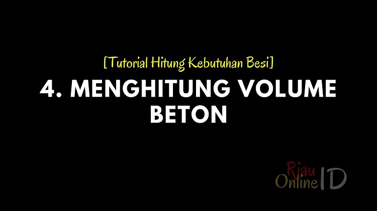 Hitung kebutuhan besi dengan excel