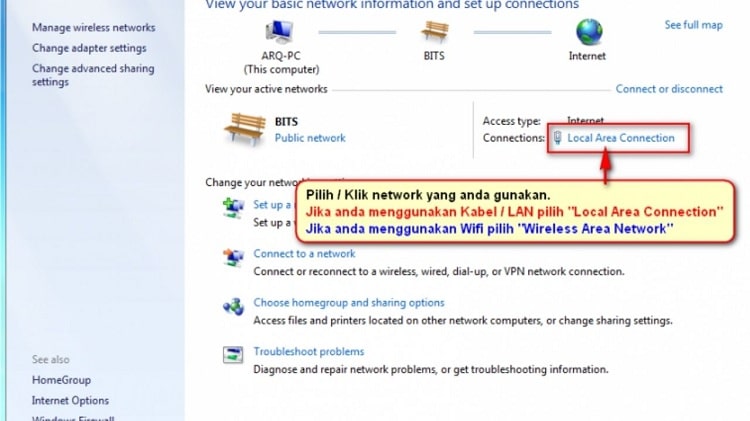 Cara Setting IP Addres Windows