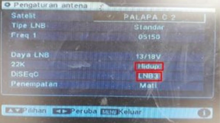 Cara Setting Satelit Telkom 3S