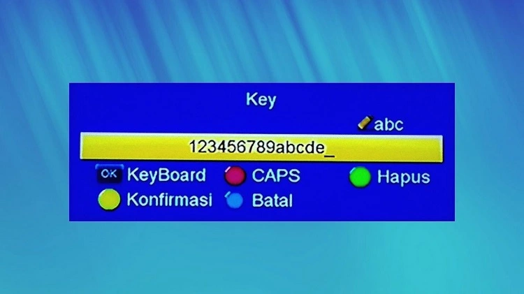 Tidak Bisa Input Biss Key pada NEX Parabola