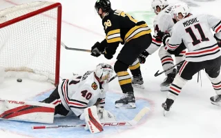 Lindholm’s Overtime Goal Lifts Bruins Past Blackhawks 5-4